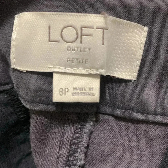 Women’s Loft Skinny Ankle Petite Pants Size 8P Charcoal Gray EUC - Picture 7 of 8